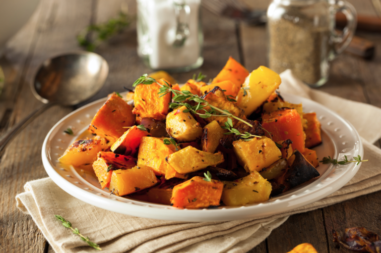 Zucca e patate al forno light