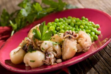 Seppie e piselle fit food