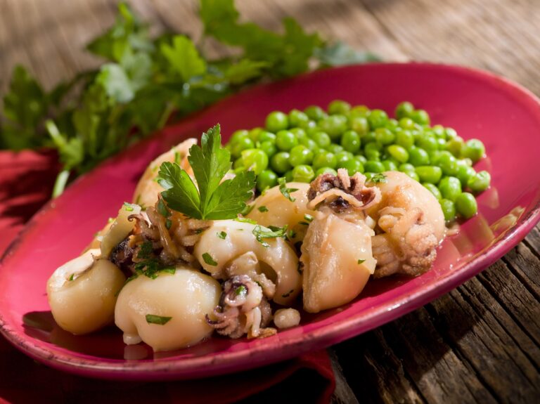 Seppie e piselle fit food