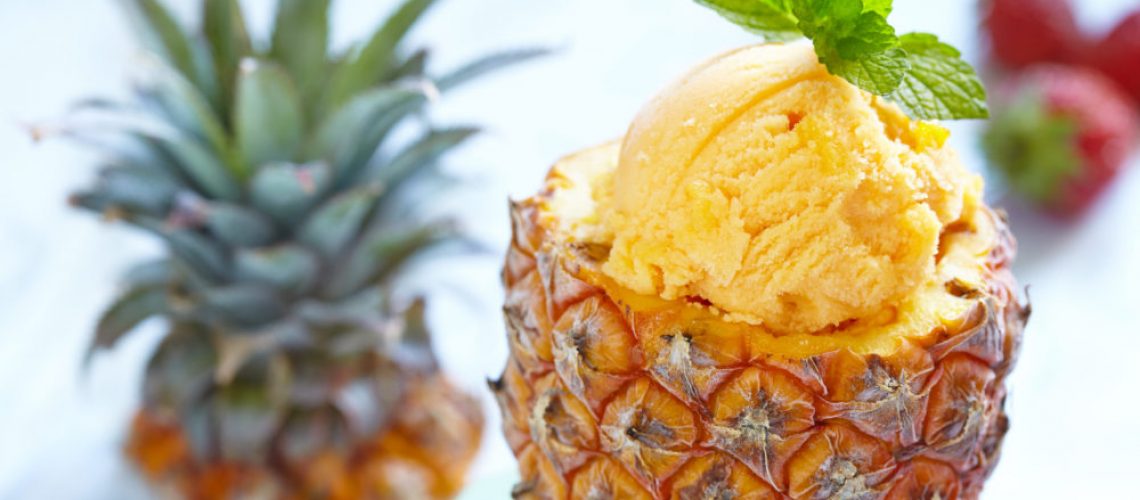 sorbetto di frutta piatto dietetico