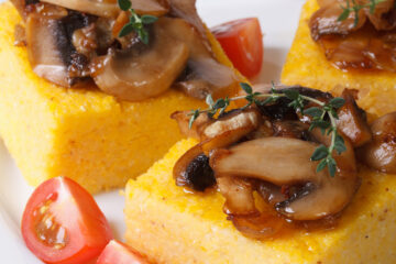 polenta con funghi freschi o porcini light