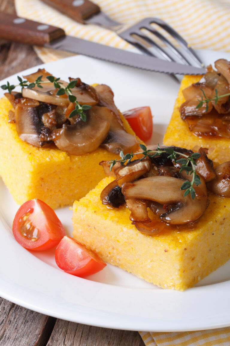 polenta con funghi freschi o porcini light